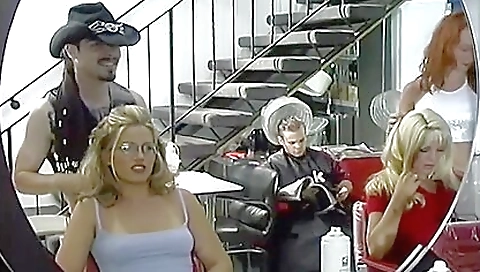 Sexy blonde milf in a sexy dress gets fucked deep throat