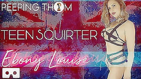 Sexy ebony teen masturbates in vr and then finger her pussy