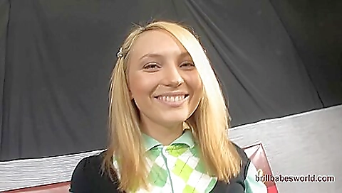 Sexy blonde babe getting fucked and fucked by a group of dudes