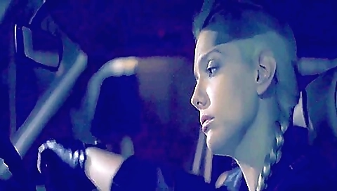 Blonde lesbians are on the way to a hot fuck on the highway