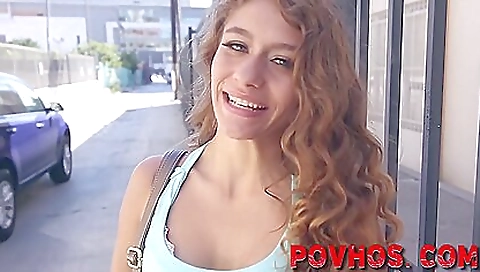 Beautiful babe is giving a blowjob to a big black cock