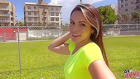 Hot brunette 18+ brunette getting fucked in her pussy