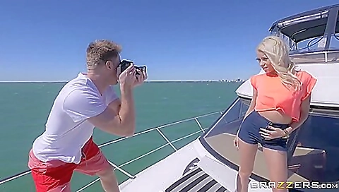 Exotic tattooed blonde enjoys a great first day outdoors