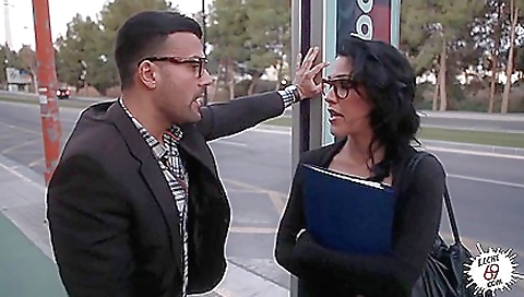 Sexy milf in stockings and white dress rides a big cock