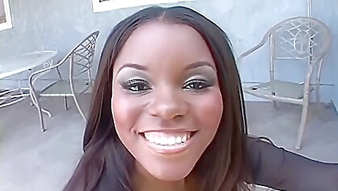 Busty ebony girl gets double penetration in threesome