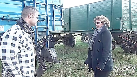 Mature brunette 18+ is having a passionate blowjob