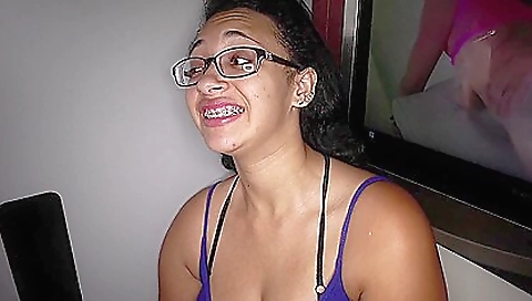 Milf with big tits takes a little girl in a dress on a dick