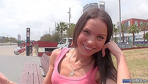 Petite teen with a great ass is getting her asshole penetrated