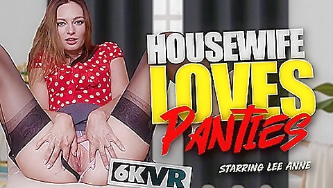 Busty brunette wife masturbates with her white dildo