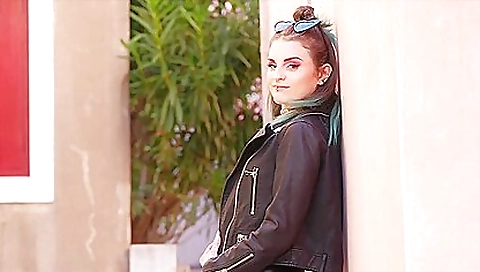 Busty buxom babe with small tits gets fucked in casting