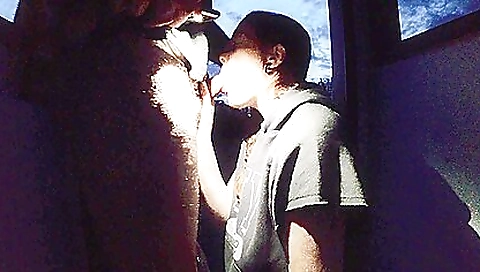 Amateur teen in stockings gets her pussy stretched