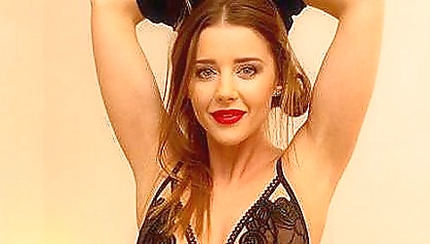 Sexy and hot solo female enjoys special anniversary of her husband