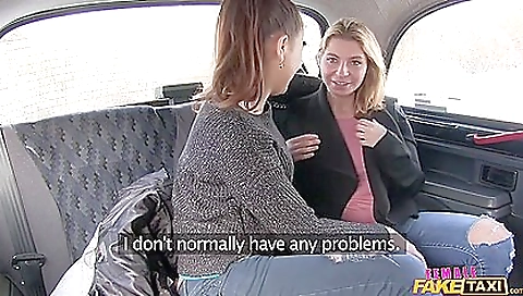 Buxom Czech milf in a leather taxi has a gay sex club