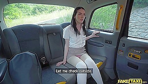 Busty brunette with small tits fucked in missionary pose