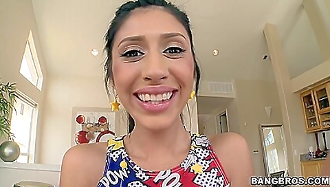 Sexy brunette fucks her tight anal hole with a huge dildo