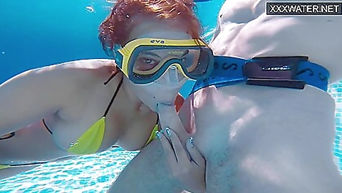 Blonde gets her cunt fucked in the water and shower