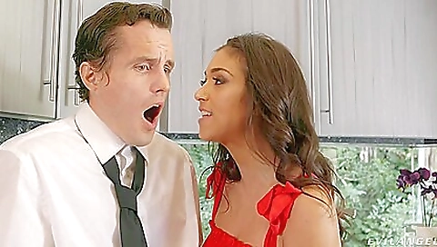 Brunette and her handsome lover deepthroating each other