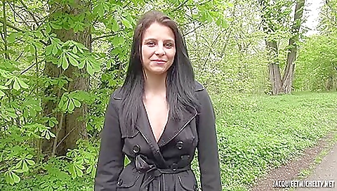 The brunette has a hot ass and she rides her big dick