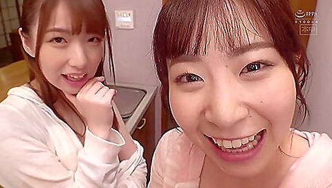 Japanese girl gets penetrated in shower in threesome