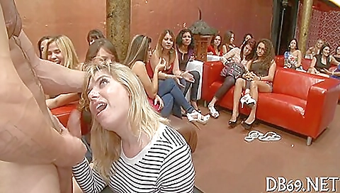 Big cock brunette and blonde milf fucking hard on the floor